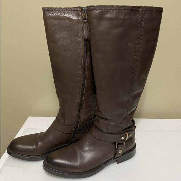 LEATHER RIDING WINTER BOOT SIZE 7.5 - Picture 1 of 5